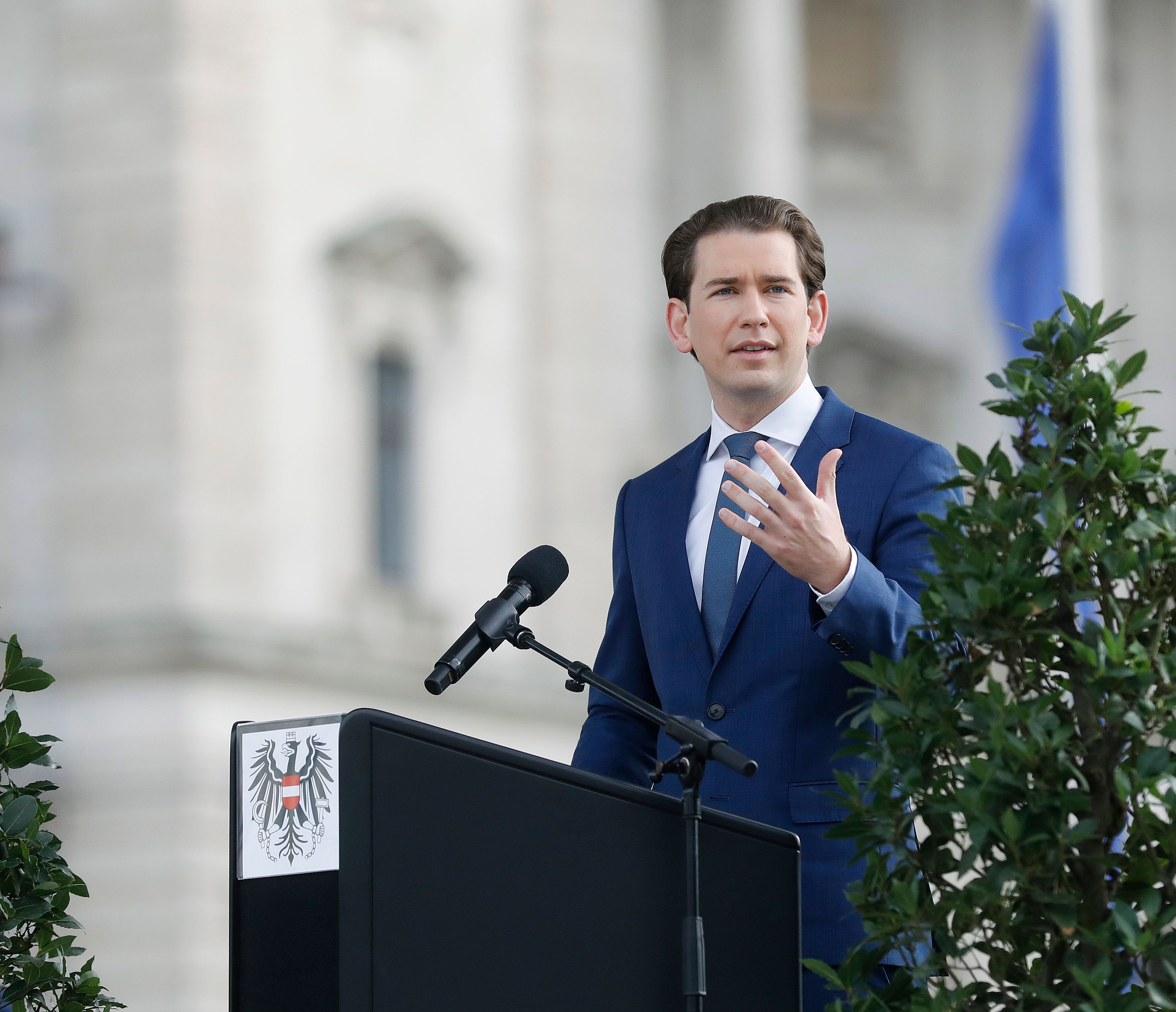 Sebastian Kurz nach seiner Pressekonferenz