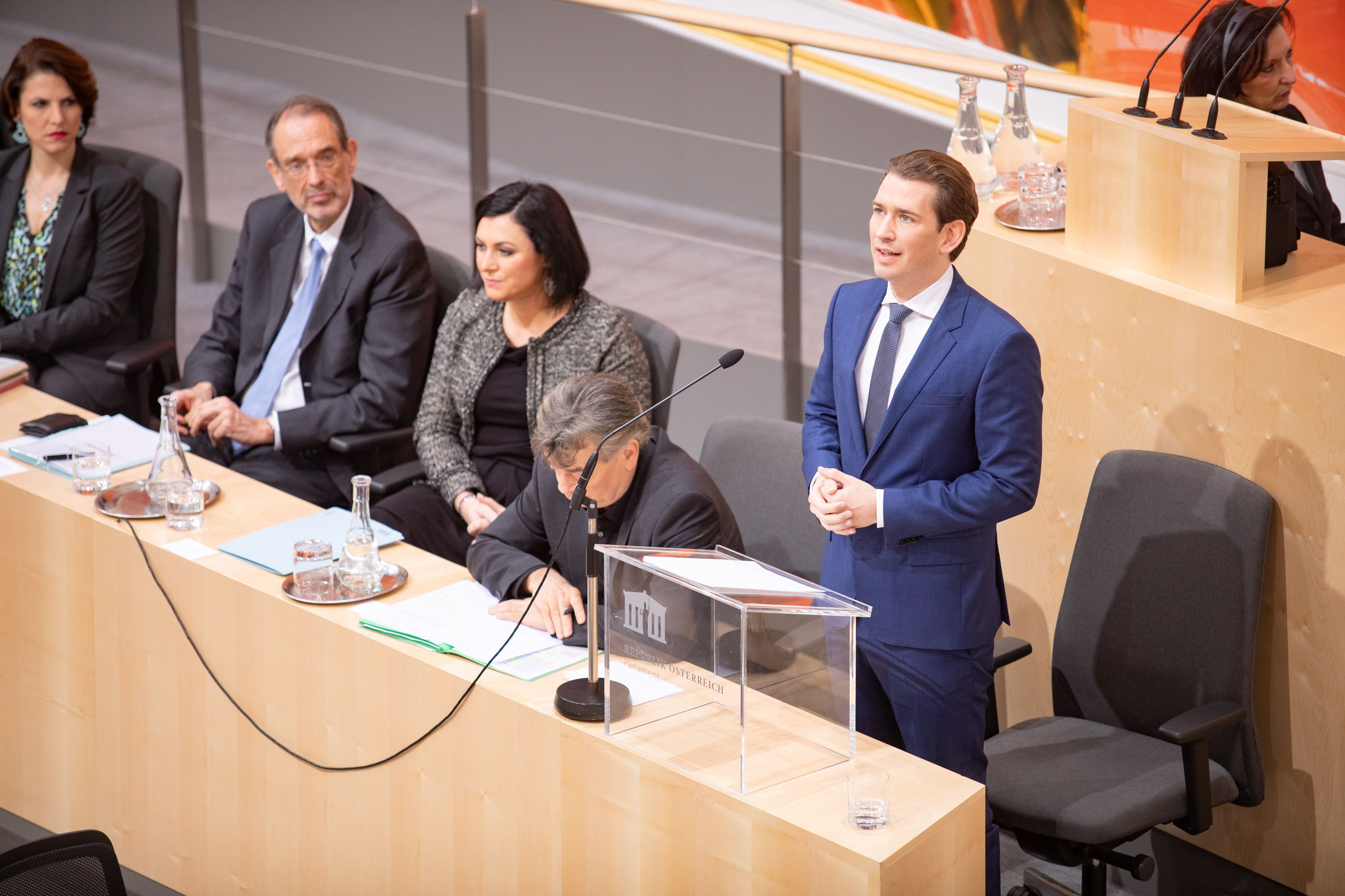 Sebastian Kurz nach seiner Pressekonferenz